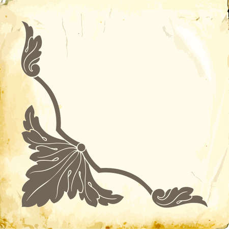 Retro baroque decorations element with flourishes calligraphic ornament. Vintage style design collection for Posters, Placards, Invitations, Banners, Badges and Logotypes.のイラスト素材