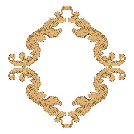 Retro baroque decorations element with flourishes calligraphic ornament. Vintage style design collection for Posters, Placards, Invitations, Banners, Badgesのイラスト素材
