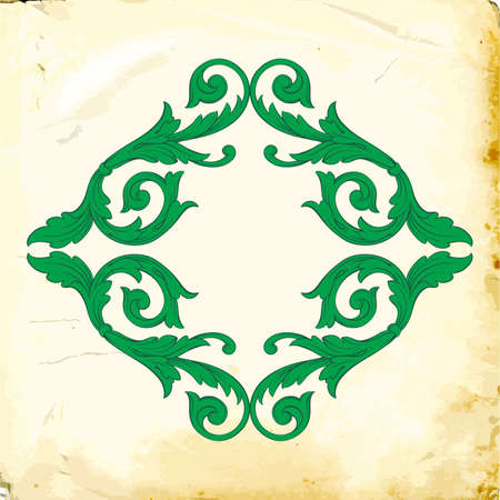 Retro baroque decorations element with flourishes calligraphic ornament. Vintage style design collection for Posters, Placards, Invitations, Banners, Badges.のイラスト素材