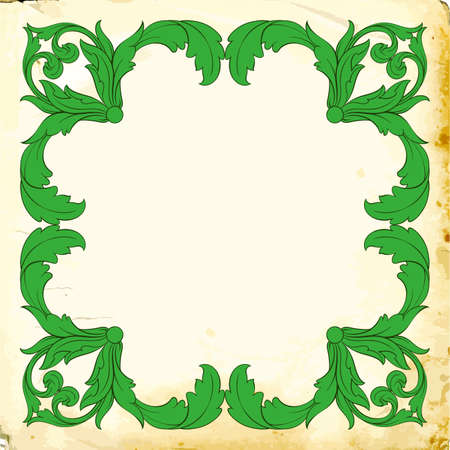 Retro baroque decorations element with flourishes calligraphic ornament.のイラスト素材