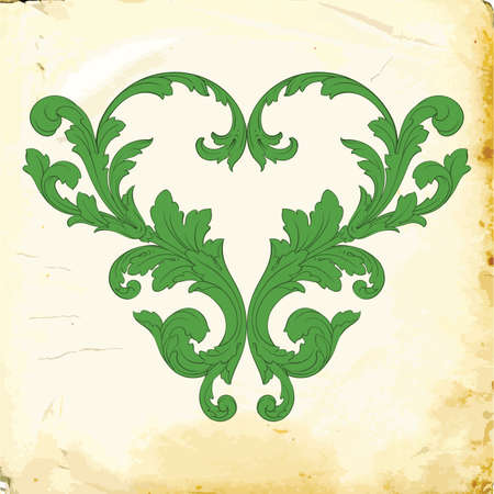 Retro baroque decorations element with flourishes calligraphic ornament. Vintage style design collection for Posters, Placards, Invitations, Banners, Badges and Logotypes.のイラスト素材