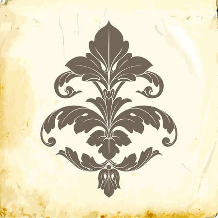 Retro baroque decorations element with flourishes calligraphic ornament. Vintage style design collection for Posters, Placards, Invitations, Banners, Badges and Logotypes.のイラスト素材