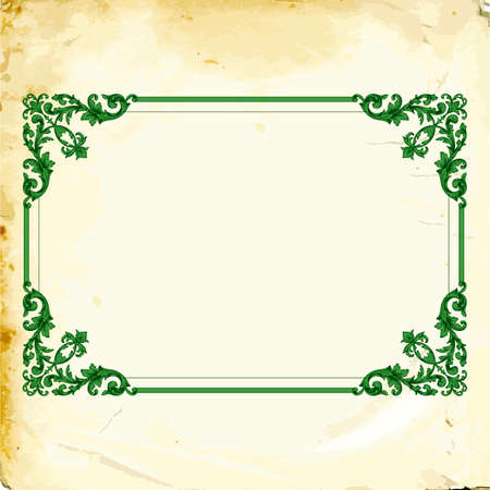 Retro baroque decorations element with flourishes calligraphic ornament.のイラスト素材