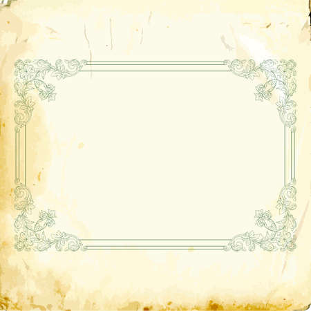 Retro baroque decorations element with flourishes calligraphic ornament. Vintage style design collection for Posters, Placards, Invitations, Banners, Badges and Logotypes.のイラスト素材