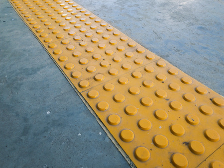 Tactile Paving or Tenji Block on Ground Surface as Guidance or Detectable Warning to Help...