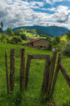 A door to paradise, in Axpe valley. Basque Country.