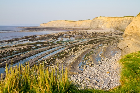 Kilve beach in Somerset England part of the West Somerset Walkの写真素材