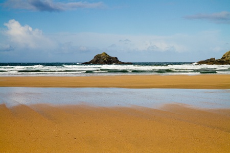 Crantock beach Cornwall England United Kingdom の写真素材