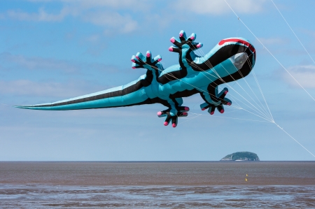 Weston-super-Mare, Somerset, England -June 9th 2013   Colourful kites attracted crowds at the first Weston Kite Festival on Sunday 9th June 2013のeditorial素材