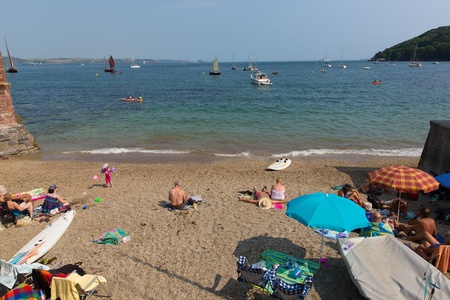Kingsand beach Cornwall England United Kingdom on the Rame Peninsula overlooking Plymouth Soundのeditorial素材