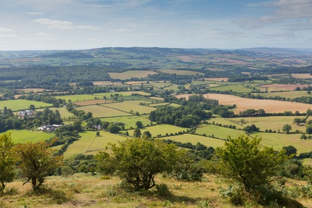 View from on the Quantock Hills Somerset の写真素材