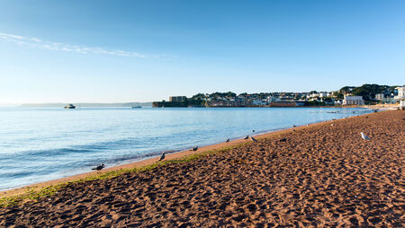 Sandy Devon beach Paignton Torbay England の写真素材