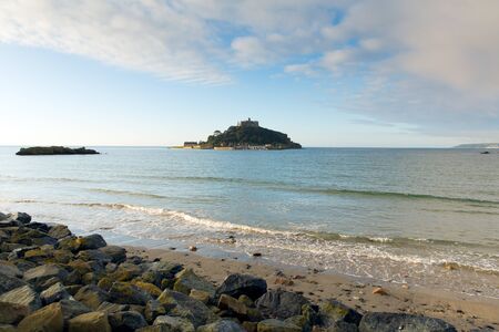 St Michaels Mount Marazion Cornwall England medieval castle and church on an island  in Mounts Bay のeditorial素材