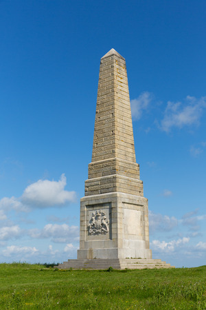 Yarborough Monument Isle of Wight on Culver Down east of the islandの写真素材