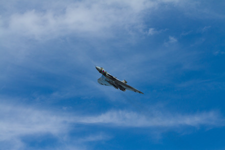 Vulcan bomber military aircraft formerly used by the British RAF