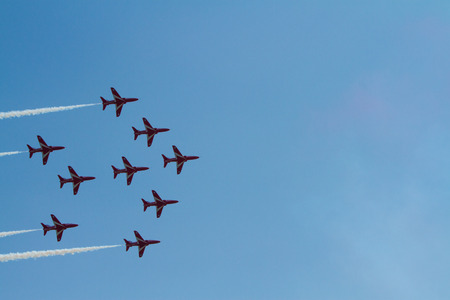 Red Arrows in formationのeditorial素材