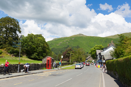 Grasmere village Cumbria popular tourist destination English Lake District National Parkのeditorial素材
