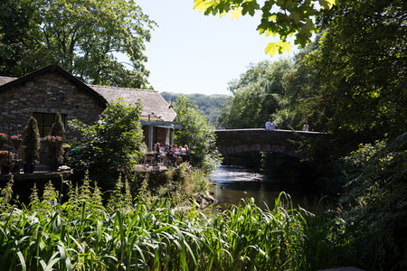 Grasmere village Cumbria popular tourist destination English Lake District National Parkのeditorial素材