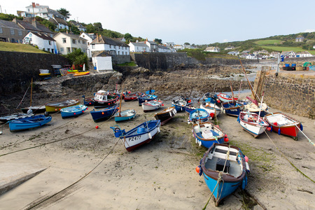 Coverack The Lizard Cornwall England UK coastal fishing village on the Lizard Heritage coast South West England on a sunny summer dayのeditorial素材