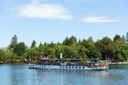 Bowness on Windermere  Lake District Cumbria UK pleasure boat tripsのeditorial素材