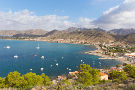 La Azohia Murcia Spain a village located near La Isla Plana and between Puerto de Mazarron and Cartagenaの写真素材