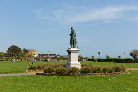 Eastbourne park and statue East Sussex England UKの写真素材