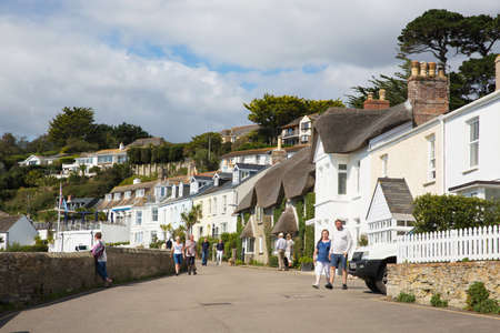 Beautiful weather attracted visitors to the beautiful Roseland Peninsula coast town of St Mawes, Cornwall on Thursday 10th September 2020のeditorial素材