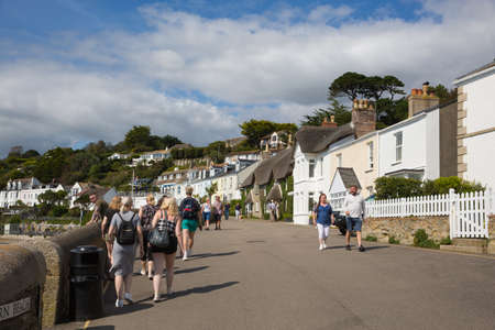 Beautiful weather attracted visitors to the beautiful Roseland Peninsula coast town of St Mawes, Cornwall on Thursday 10th September 2020のeditorial素材