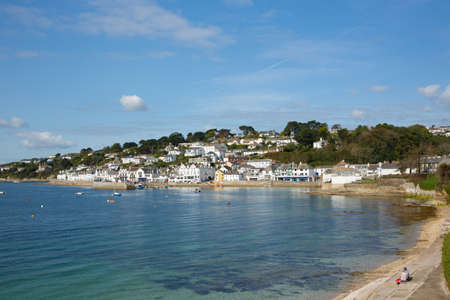 St Mawes Cornwall beautiful Roseland Peninsula Cornish south coast of England UKの写真素材