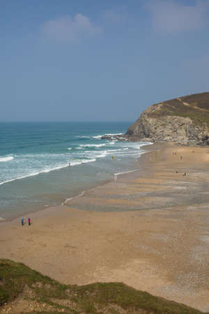 Porthtowan Cornwall UK North Cornish heritage coast beach near St Agnes