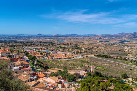 Busot Spain viewpoint view from Mirador of Monte Calvario near El Campello and Alicanteの写真素材