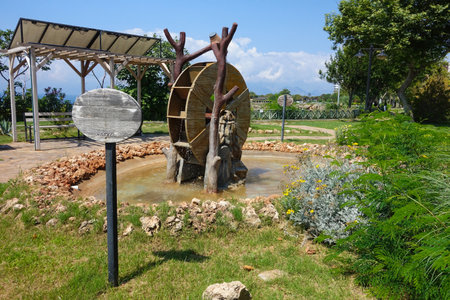 Water feature on coast path Antalya Turkey popular Turkish tourist desinationの写真素材