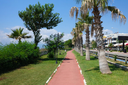 Coast walk Antalya Turkey popular Turkish tourist desinationの写真素材