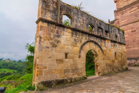 Hospital of the conception San Vicente de la Barquera Cantabria Spain historic ruined buildingの写真素材