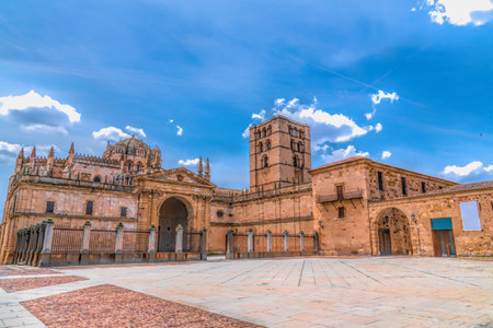 Zamora Cathedral Spain in Castile and Leonの写真素材