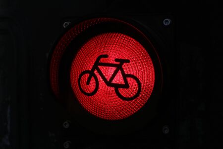 Red light for bicycle lane as a traffic light