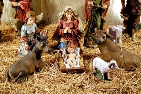 BUDAPEST HUNGARY - JANUARY 01: Exhibition of Christmas manger Hungarian Parliament in Budapest at the on January 01, 2015 in Budapest, Hungaryのeditorial素材