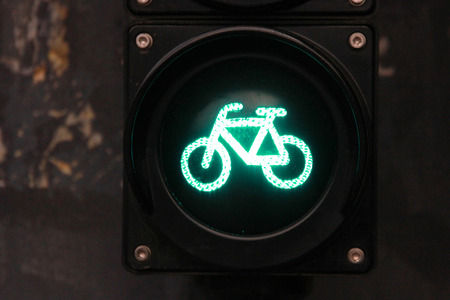 Free way for bikers in the cityの写真素材