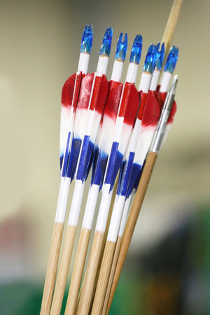 Group of colorful sport arrows as a background
