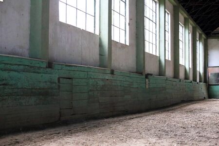 Empty riding arena is suitable for dressage horsesのeditorial素材
