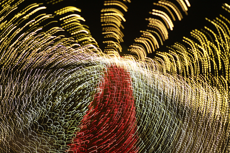 Beautiful fantastic mood photo of a Christmas tree in the night