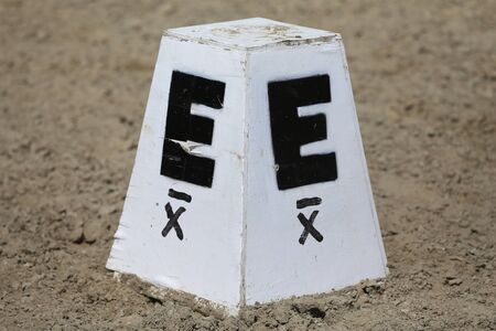 Alphabet dressage letter post for a dressage arena