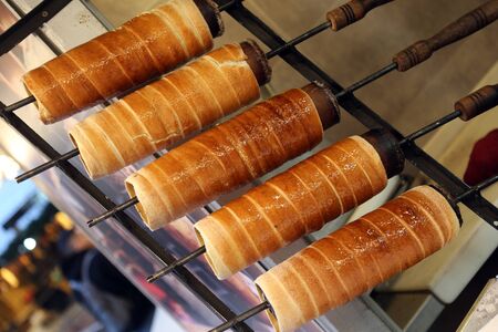 Kurtosh kalach a sweet spit cake from Hungary Europeの写真素材