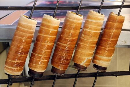 Kurtosh kalach a sweet spit cake from Hungary Europeの写真素材