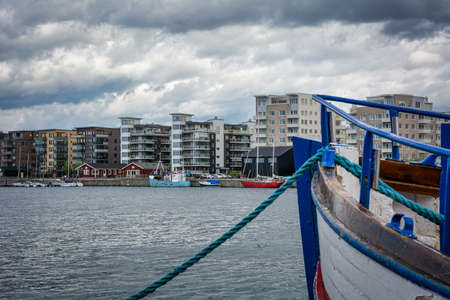 MalmÃ¶, Sweden - May 17, 2020: Building project with new modern building at the former location of a cement factoryのeditorial素材