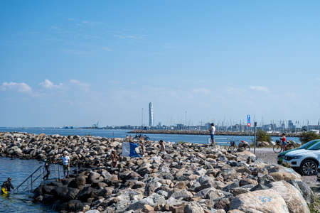 Malmo, Sweden - August 9, 2020: The Island, On in Swedish, is a very popular spot for scuba diving...