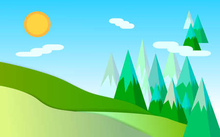 Forest ecology background illustrationのイラスト素材