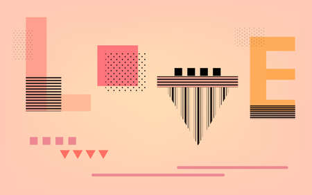 LOVE backgroundのイラスト素材