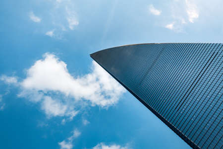 Modern business building against blue sky
