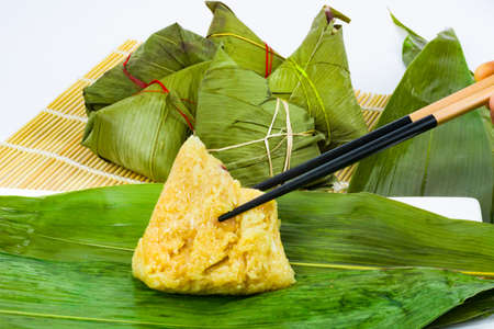 Dragon Boat Festival Chinese traditional cuisine: rice dumplingの写真素材